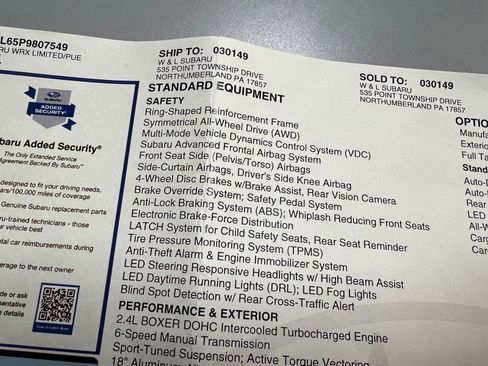 Used 2023 Subaru WRX Limited image 34