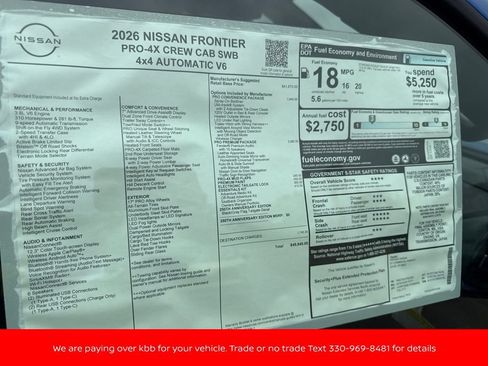 New 2026 Nissan Frontier PRO-4X w/ Pro Premium Package AWD/4WD image 41