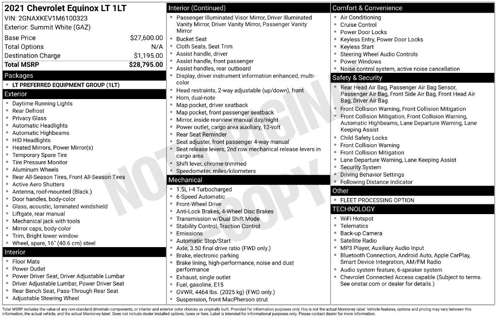 Used 2021 Chevrolet Equinox LT FWD image 17