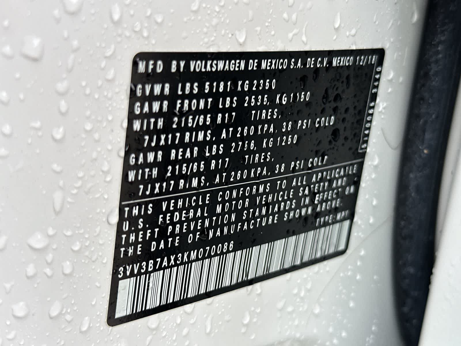 Used 2019 Volkswagen Tiguan SE FWD image 23