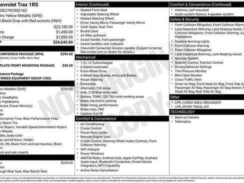 Used 2024 Chevrolet Trax RS w/ Driver Confidence Package FWD image 10