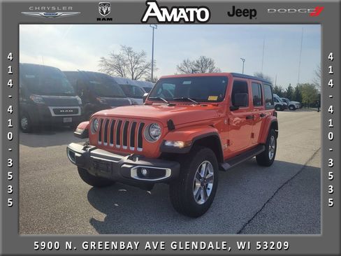 Used 2019 Jeep Wrangler Unlimited Sahara w/ Cold Weather Group image 1