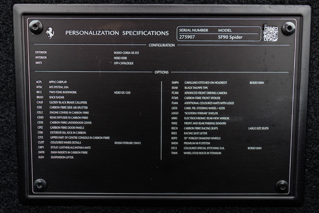 Certified 2022 Ferrari SF90 Spider AWD/4WD image 62