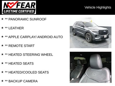 Used 2025 Ford Explorer ST w/ Sun And Sound Package image 2