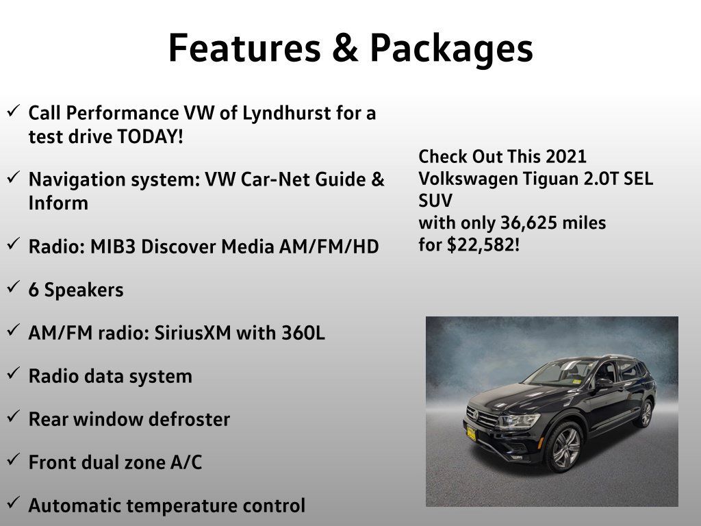 Used 2021 Volkswagen Tiguan SEL AWD/4WD image 4