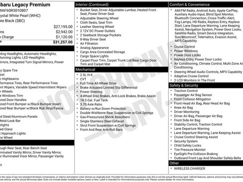 Used 2024 Subaru Legacy Premium image 47