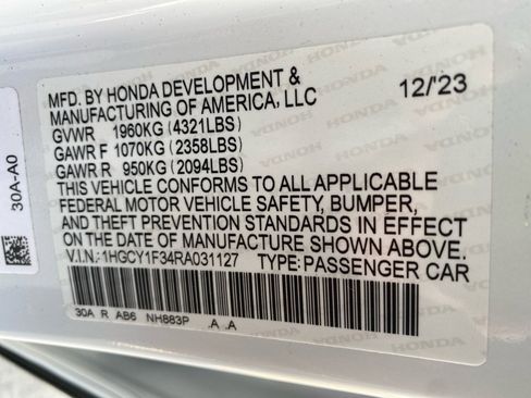 Certified 2024 Honda Accord EX image 39