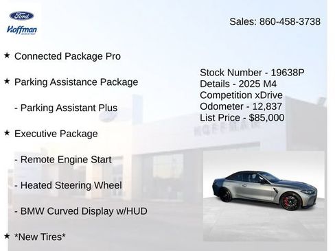 Used 2025 BMW M4 xDrive Competition w/ Executive Package AWD/4WD image 5