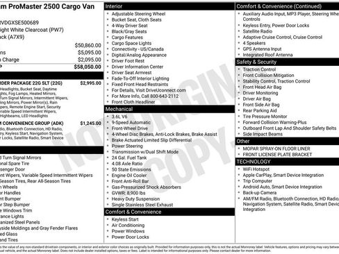 New 2025 RAM ProMaster 2500 w/ Quick Order Package 22G SLT FWD image 5