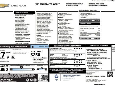 Used 2025 Chevrolet TrailBlazer LT AWD/4WD image 13