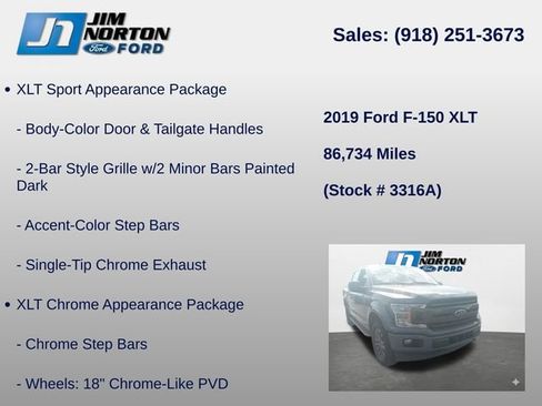 Used 2019 Ford F150 XLT w/ Equipment Group 302A Luxury AWD/4WD image 17
