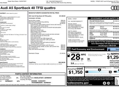 Used 2021 Audi A5 2.0T Premium Plus w/ Premium Plus image 4