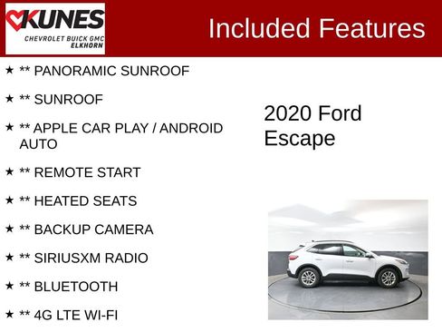 Used 2020 Ford Escape SE AWD/4WD image 2