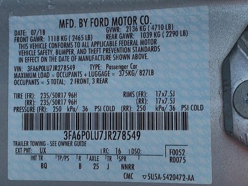 Used 2018 Ford Fusion SE w/ Equipment Group 602A image 33