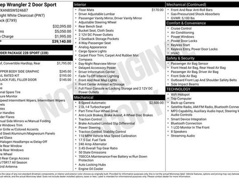 Used 2025 Jeep Wrangler Sport AWD/4WD image 1