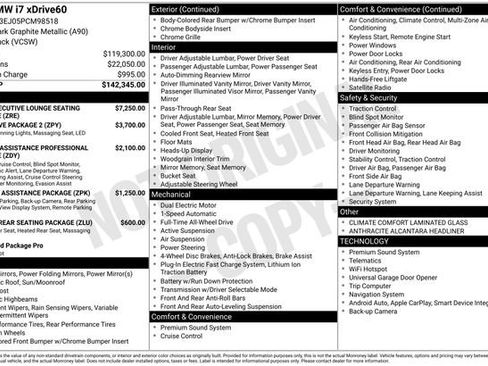 Certified 2023 BMW i7 xDrive60 AWD/4WD image 21