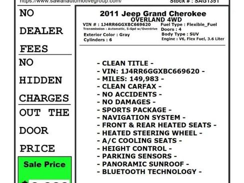 Used 2011 Jeep Grand Cherokee Overland image 26