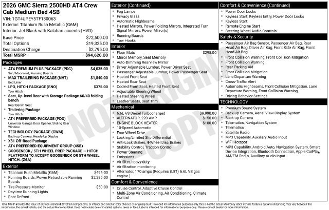 Used 2026 GMC Sierra 2500 AT4 w/ AT4 Premium Plus Package AWD/4WD image 2