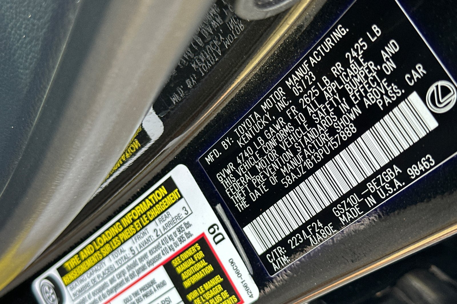 Certified 2023 Lexus ES 350 F Sport w/ Accessory Package (Z2) FWD image 22
