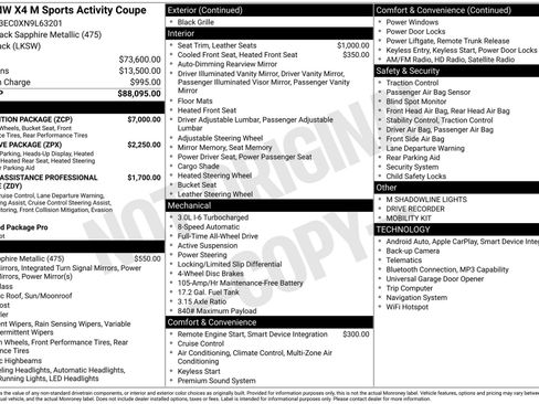 Used 2022 BMW X4 M w/ Competition Package image 3