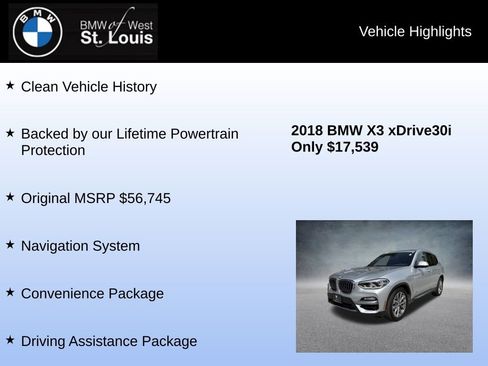 Used 2018 BMW X3 xDrive30i image 8