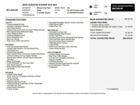 Used 2023 Lexus GX 460 Premium AWD/4WD image 48