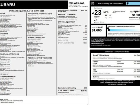 Used 2019 Subaru WRX image 14