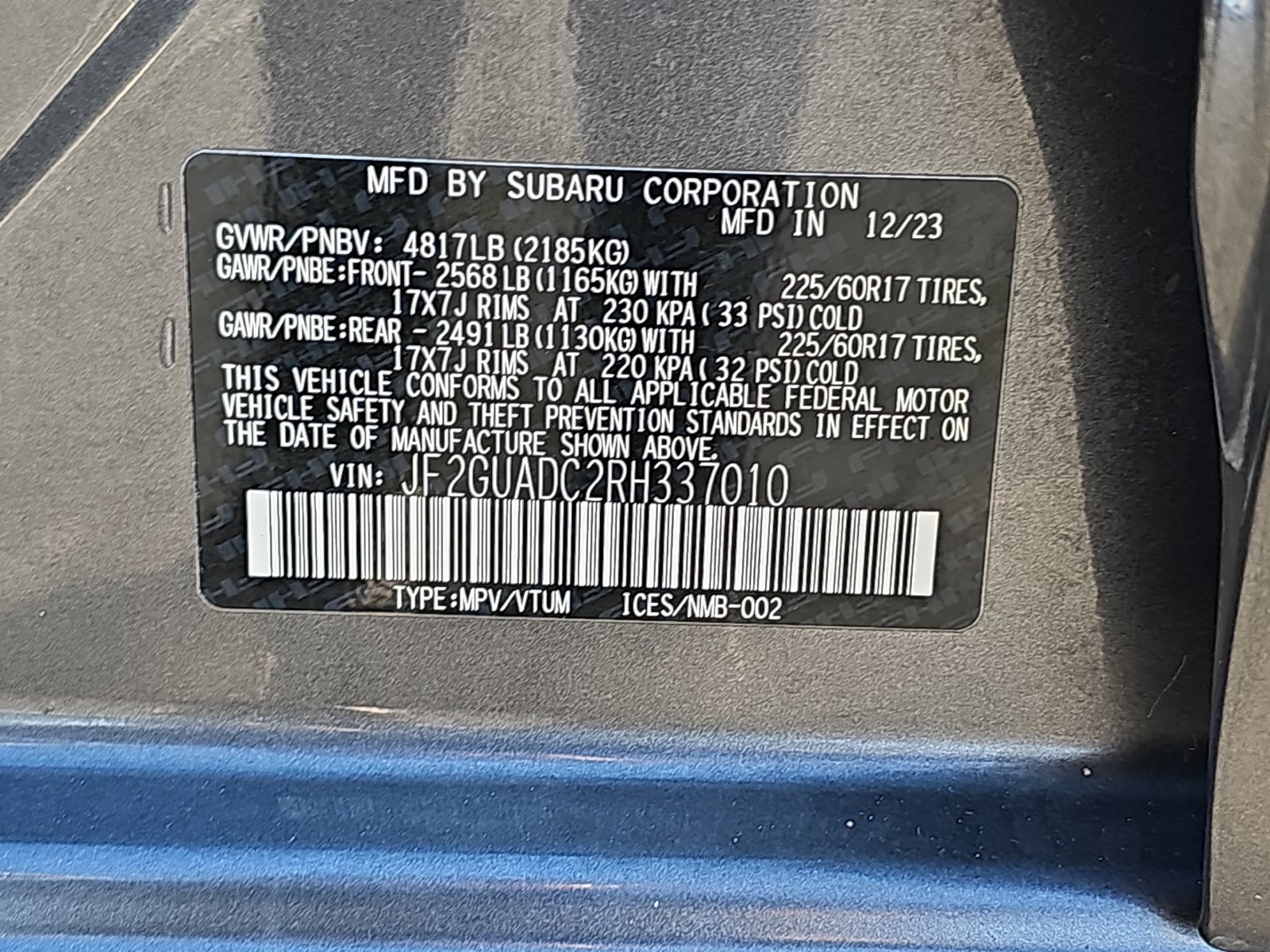 Certified 2024 Subaru Crosstrek 2.0i Premium AWD/4WD image 38