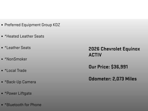 Certified 2026 Chevrolet Equinox ACTIV AWD/4WD image 6
