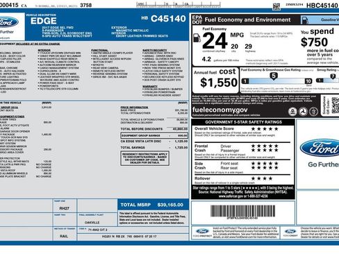Used 2017 Ford Edge SEL w/ Equipment Group 201A image 15