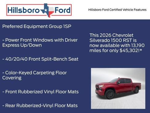 Used 2026 Chevrolet Silverado 1500 RST w/ RST All Star Premium Package RWD image 9