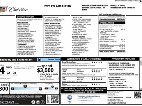 Used 2023 Cadillac XT4 Luxury w/ Cold Weather Package AWD/4WD image 8