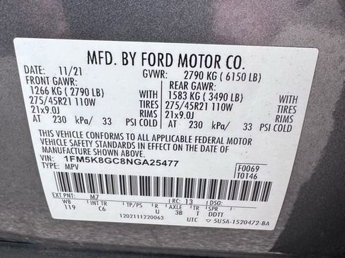 Used 2022 Ford Explorer ST w/ Equipment Group 401A image 58