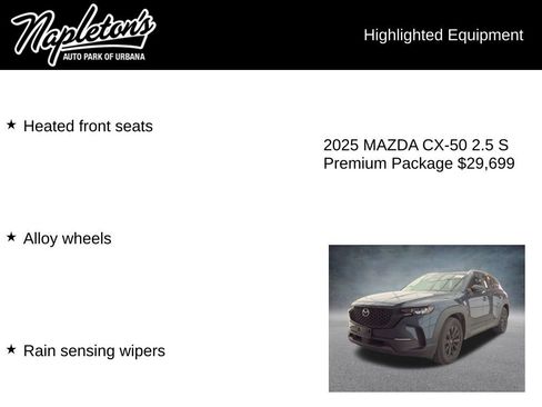 Used 2025 MAZDA CX-50 AWD 2.5 S w/ Premium Package image 8