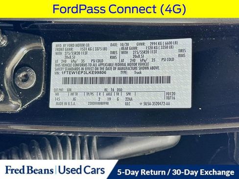 Certified 2020 Ford F150 XL w/ Equipment Group 101A Mid image 35