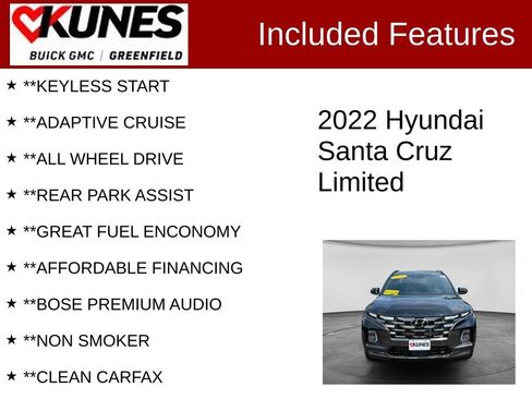 Used 2022 Hyundai Santa Cruz Limited AWD/4WD image 3