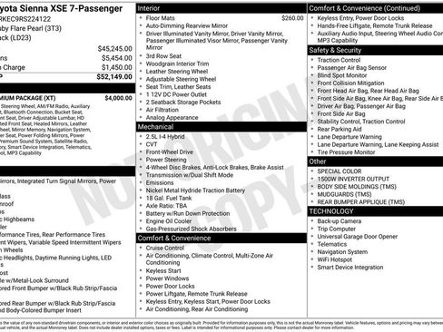 Used 2024 Toyota Sienna XSE w/ XSE Premium Package FWD image 7