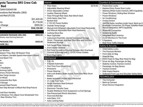 Used 2016 Toyota Tacoma SR5 w/ SR5 Appearance Package (SN) AWD/4WD image 29