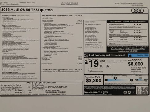 New 2026 Audi Q8 Prestige AWD/4WD image 33
