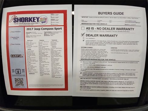 Used 2017 Jeep Compass Sport w/ Power Value Group image 23