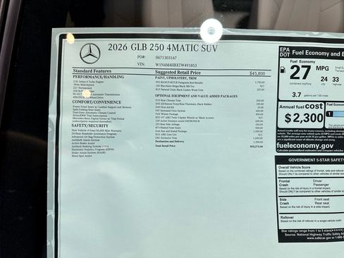 New 2026 Mercedes-Benz GLB 250 4MATIC image 17
