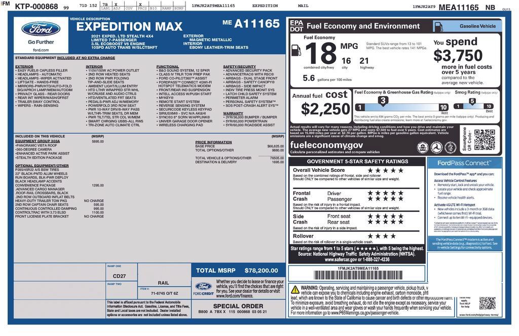 Certified 2021 Ford Expedition Max Limited AWD/4WD image 3