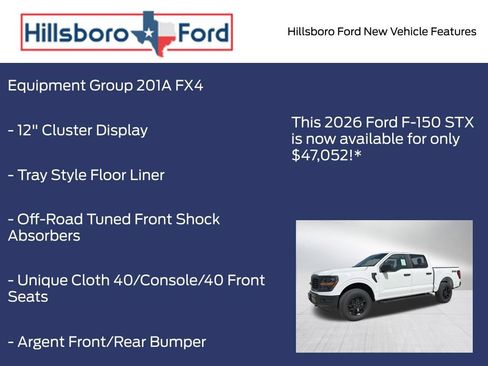 New 2026 Ford F150 STX w/ Equipment Group 201A FX4 AWD/4WD image 6