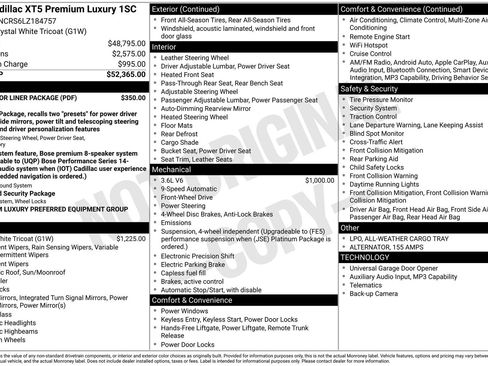 Used 2020 Cadillac XT5 Premium Luxury w/ LPO, Floor Liner Package FWD image 7