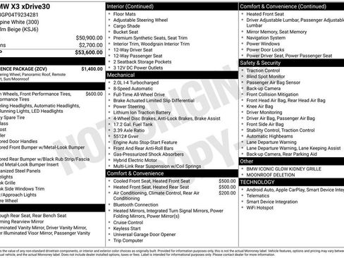 Used 2026 BMW X3 xDrive30 w/ Convenience Package image 37