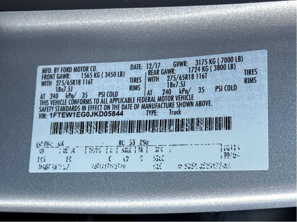 Used 2018 Ford F150 XLT w/ Equipment Group 302A Luxury AWD/4WD image 24