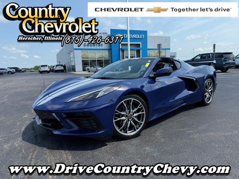 Used 2025 Chevrolet Corvette Stingray Preferred Cpe w/ Chrome Exterior Badge Package RWD image 1
