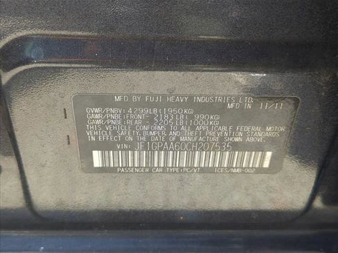 Used 2012 Subaru Impreza 2.0i image 2