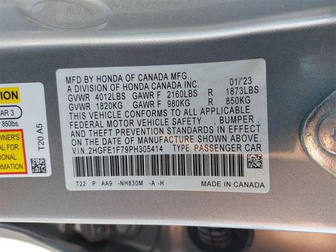 Certified 2023 Honda Civic EX image 37