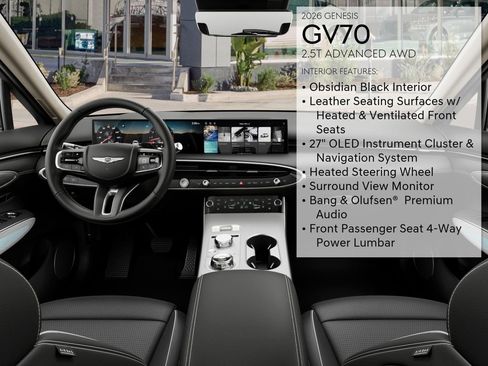 New 2026 Genesis GV70 2.5T Advanced w/ G1 Accessory Package AWD/4WD image 21